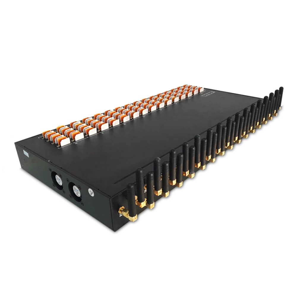 Modem Sim Port EJOINTECH 32 Port GSM Modem 128 SIM SMS Gateway Bulk SMS Send Device A ...