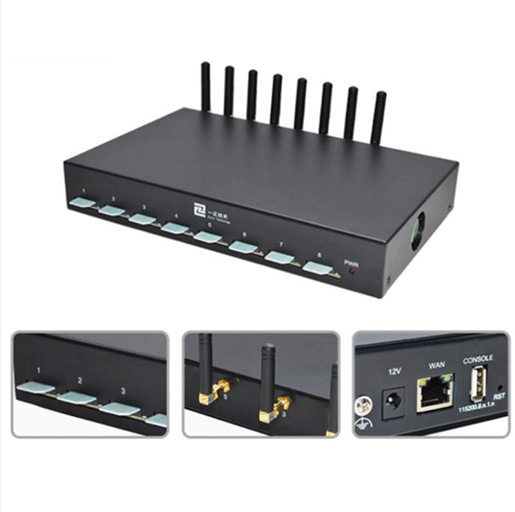 Ejointech 8 Port 8 Sim SMS Modem ACOM608-8 detail view