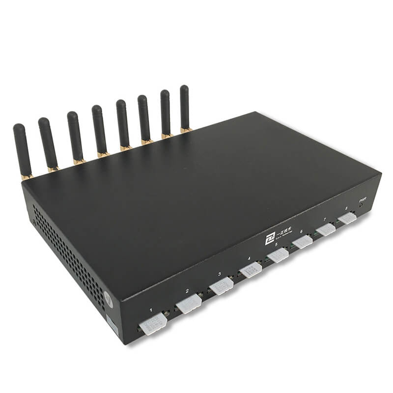 Ejointech 8 Port 8 Sim SMS Modem ACOM608-8 left side 